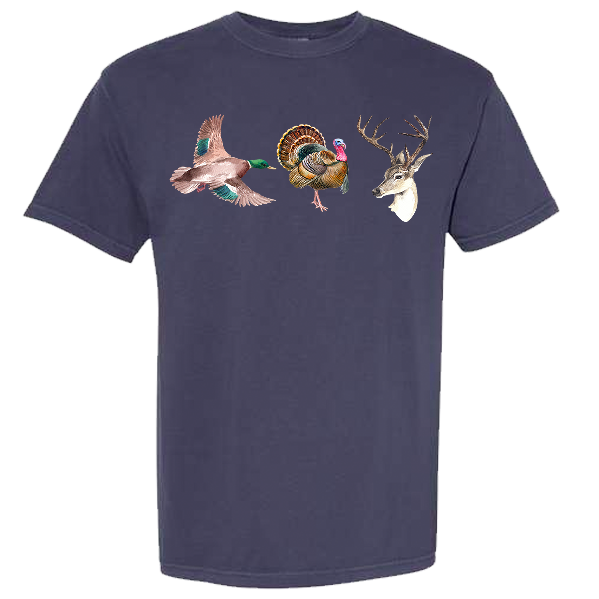 Duck Turkey Deer Comfort Color Tee