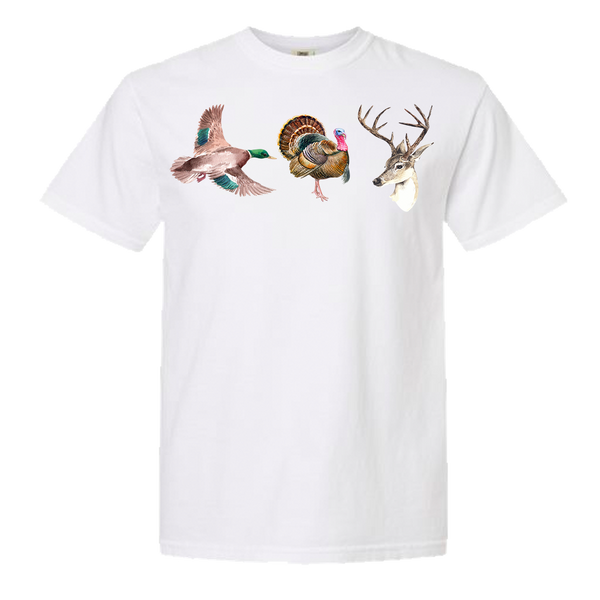 Duck Turkey Deer Comfort Color Tee