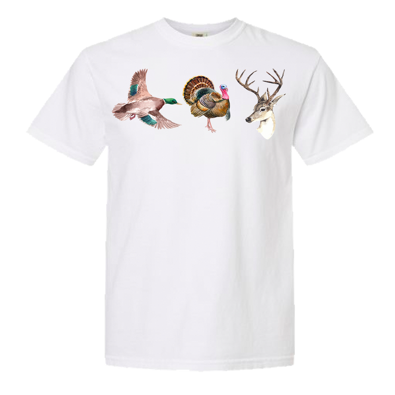 Duck Turkey Deer Comfort Color Tee