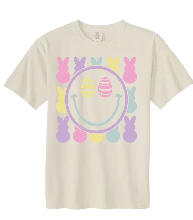 Easter Smiley Comfort Colors Tee