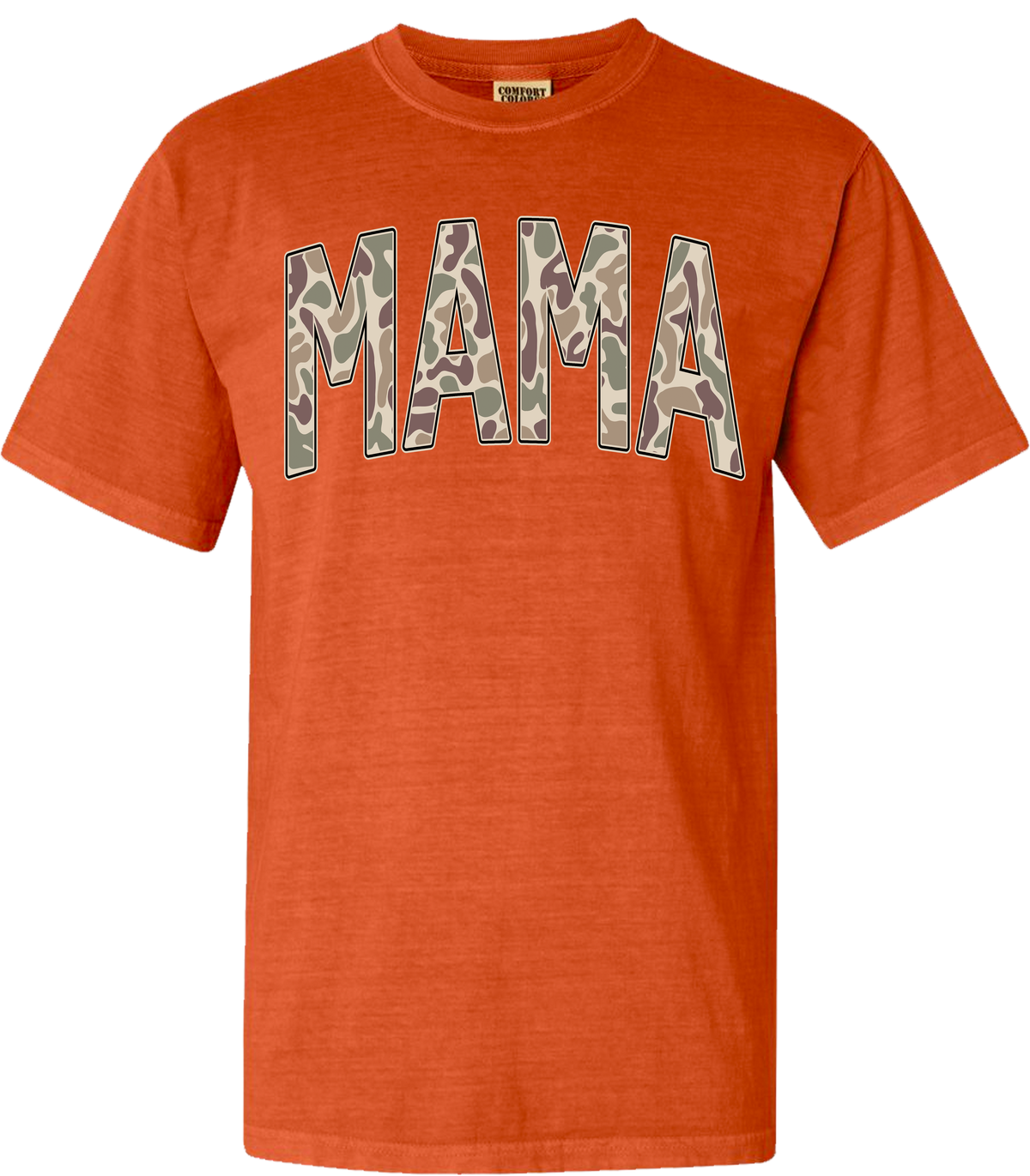 Old School Camo Mama Comfort Color Tee