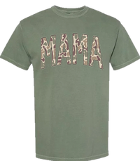 Old School Camo Mama Comfort Color Tee