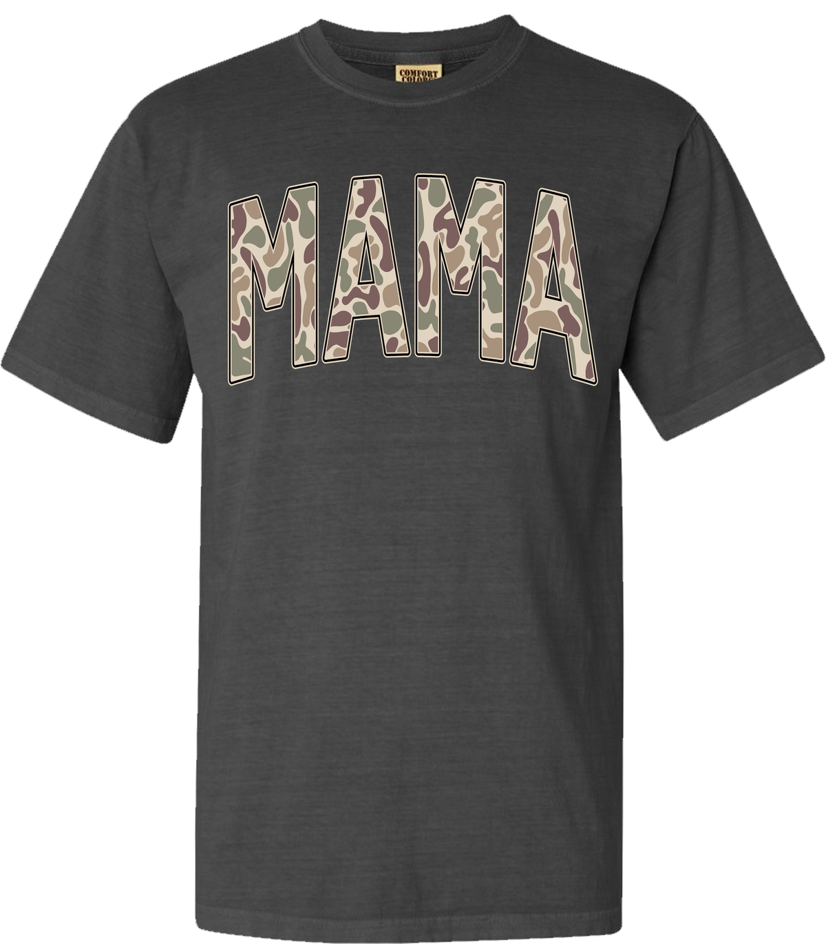 Old School Camo Mama Comfort Color Tee