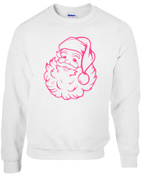 Santa Puff Tee - White / Pink Design