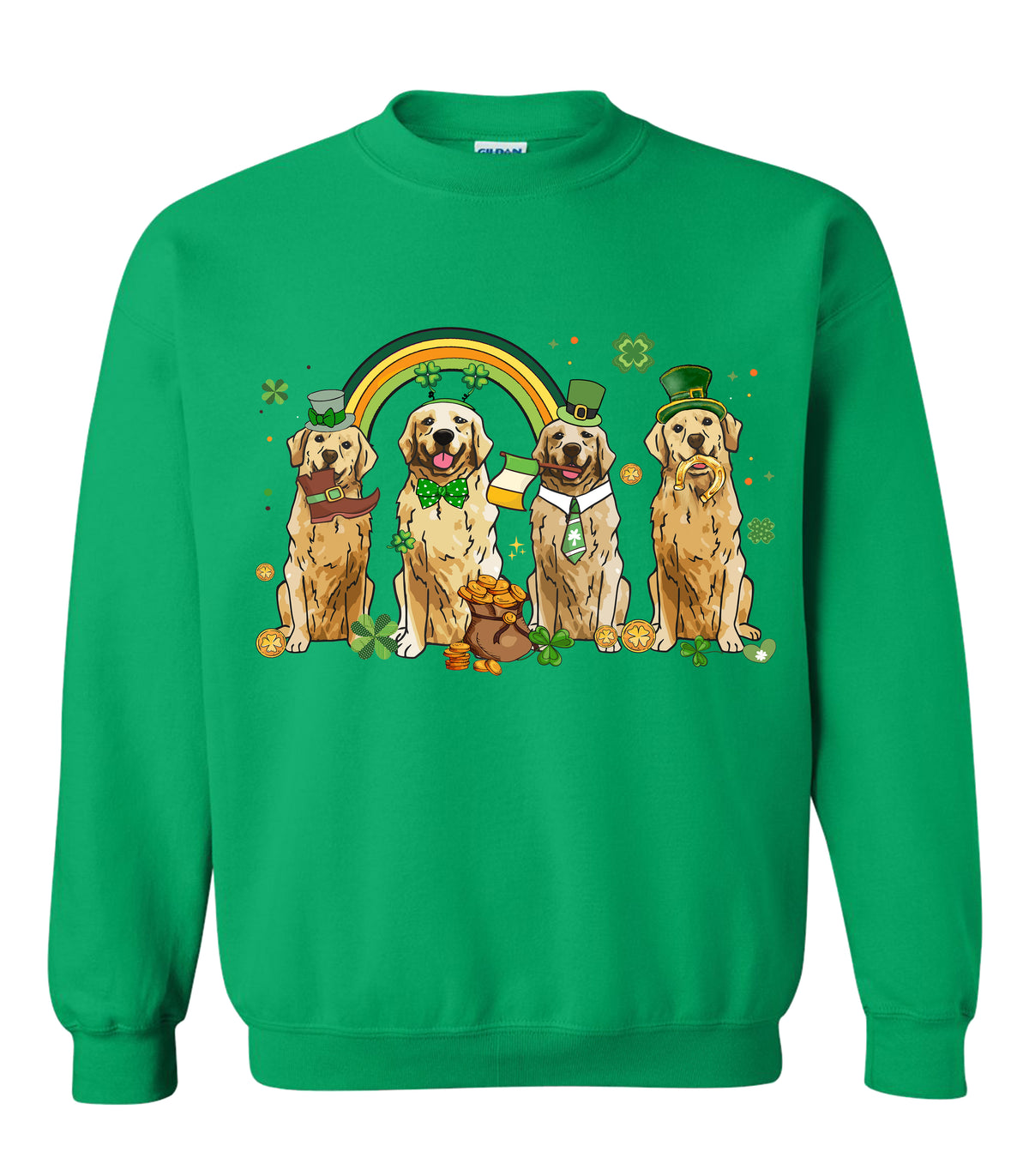 Golden Retriever St Patrick's Day Tee