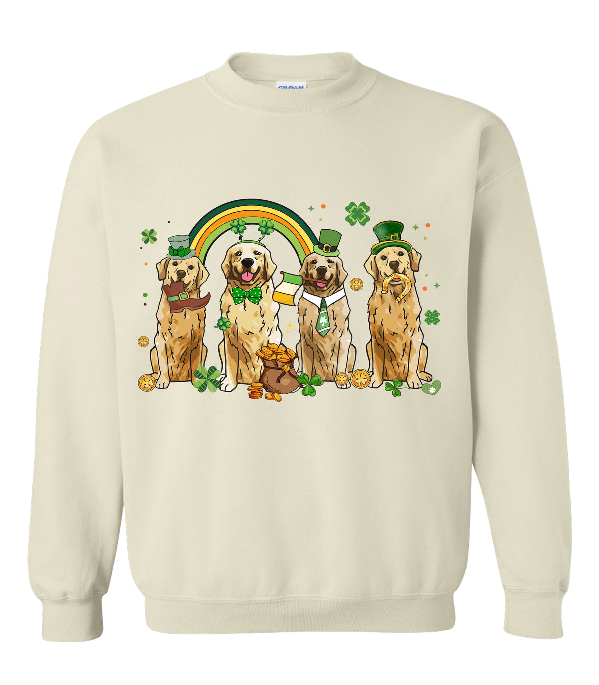 Golden Retriever St Patrick's Day Tee