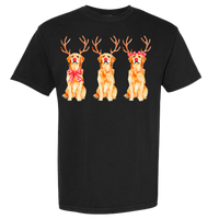 Golden Retriever Reindeer Comfort Color Tee