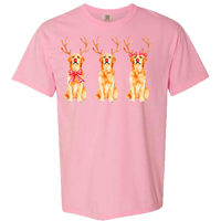 Golden Retriever Reindeer Comfort Color Tee