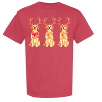 Golden Retriever Reindeer Comfort Color Tee