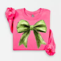 Green Christmas Bow Tee