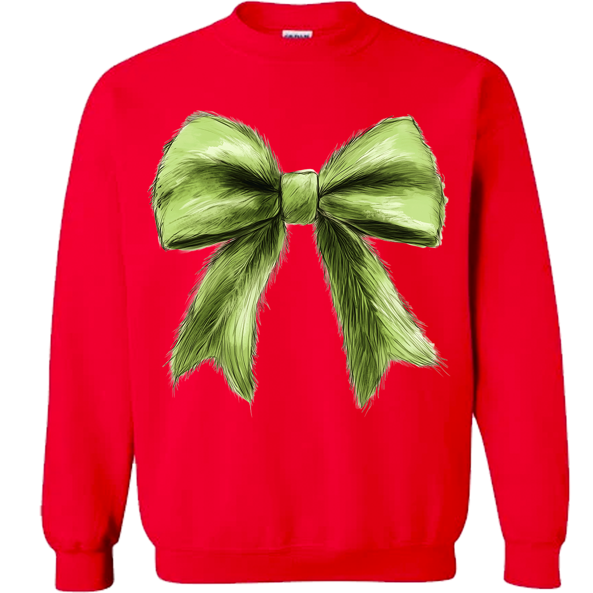 Green Christmas Bow Tee