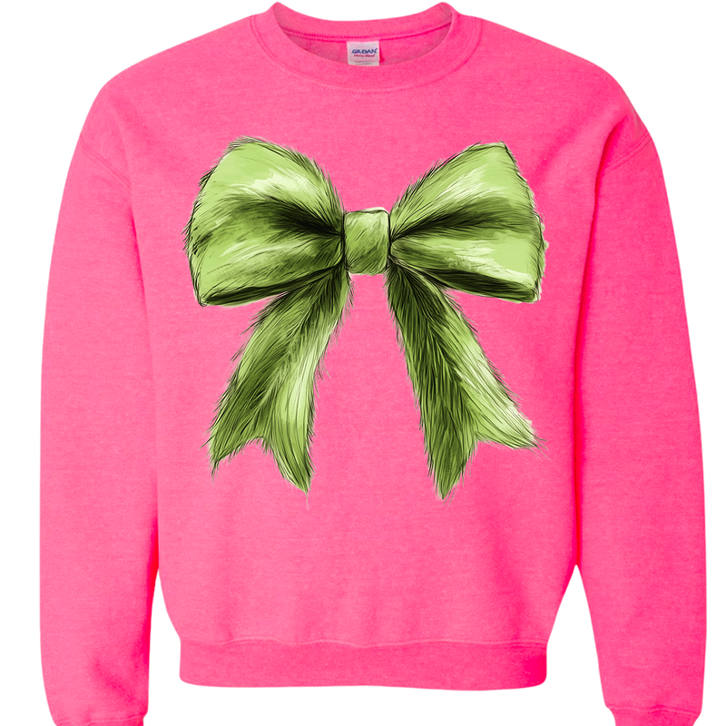 Green Christmas Bow Tee