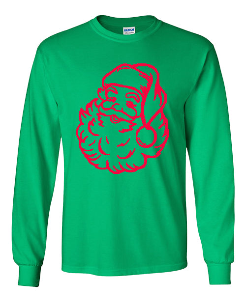 Santa Puff Tee - Green / Red Design