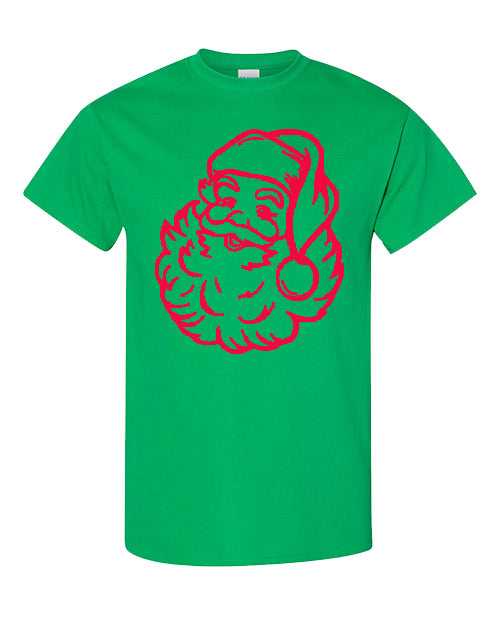 Santa Puff Tee - Green / Red Design