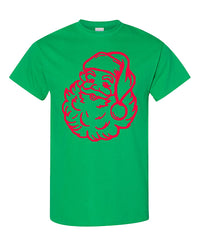 Santa Puff Tee - Green / Red Design