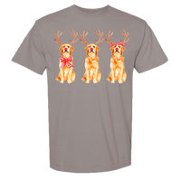 Golden Retriever Reindeer Comfort Color Tee