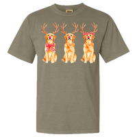 Golden Retriever Reindeer Comfort Color Tee