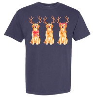 Golden Retriever Reindeer Comfort Color Tee