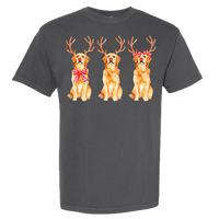 Golden Retriever Reindeer Comfort Color Tee