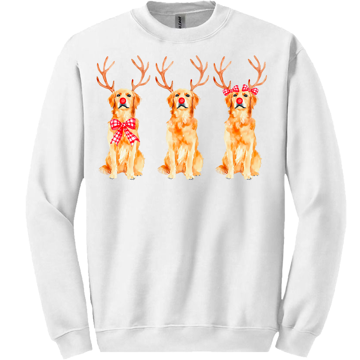 Golden Retriever Reindeer Tee