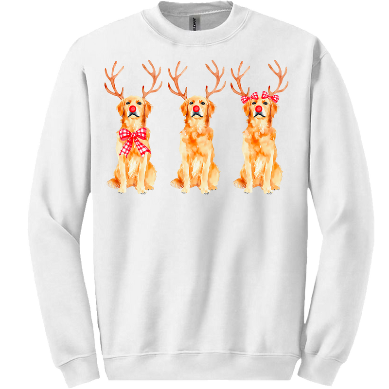 Golden Retriever Reindeer Tee