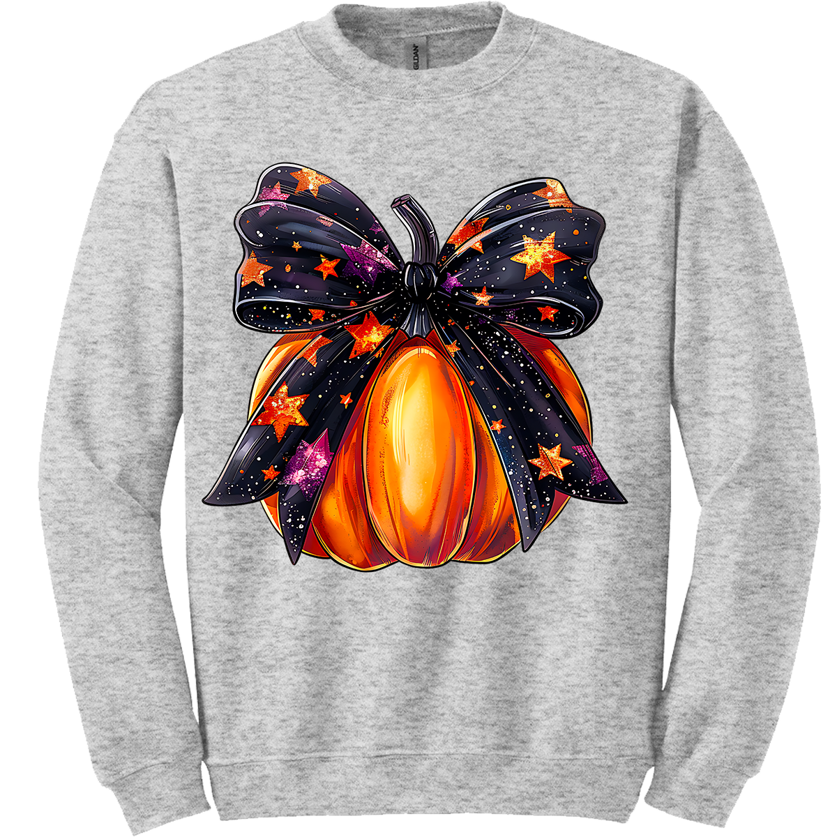 Halloween Pumpkin Bow Sweatshirt