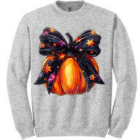 Halloween Pumpkin Bow Sweatshirt