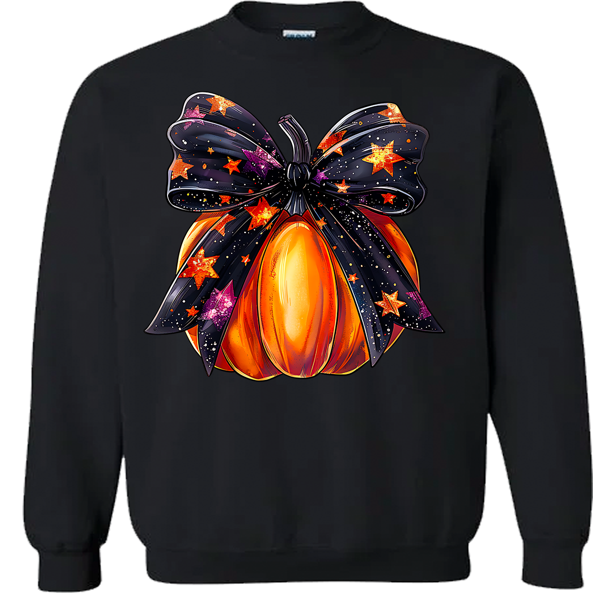 Halloween Pumpkin Bow Sweatshirt