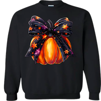 Halloween Pumpkin Bow Sweatshirt