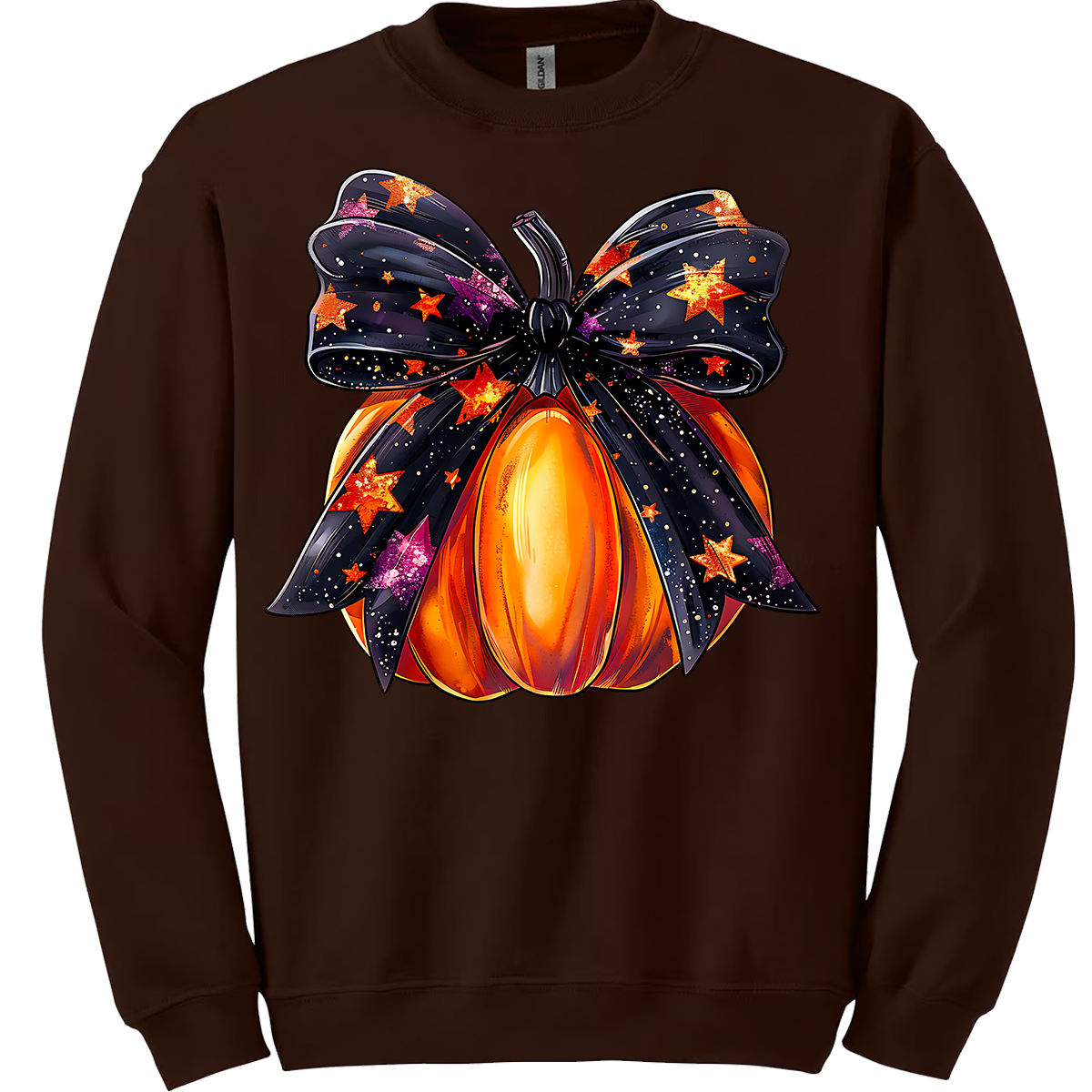 Halloween Pumpkin Bow Sweatshirt