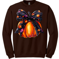 Halloween Pumpkin Bow Sweatshirt