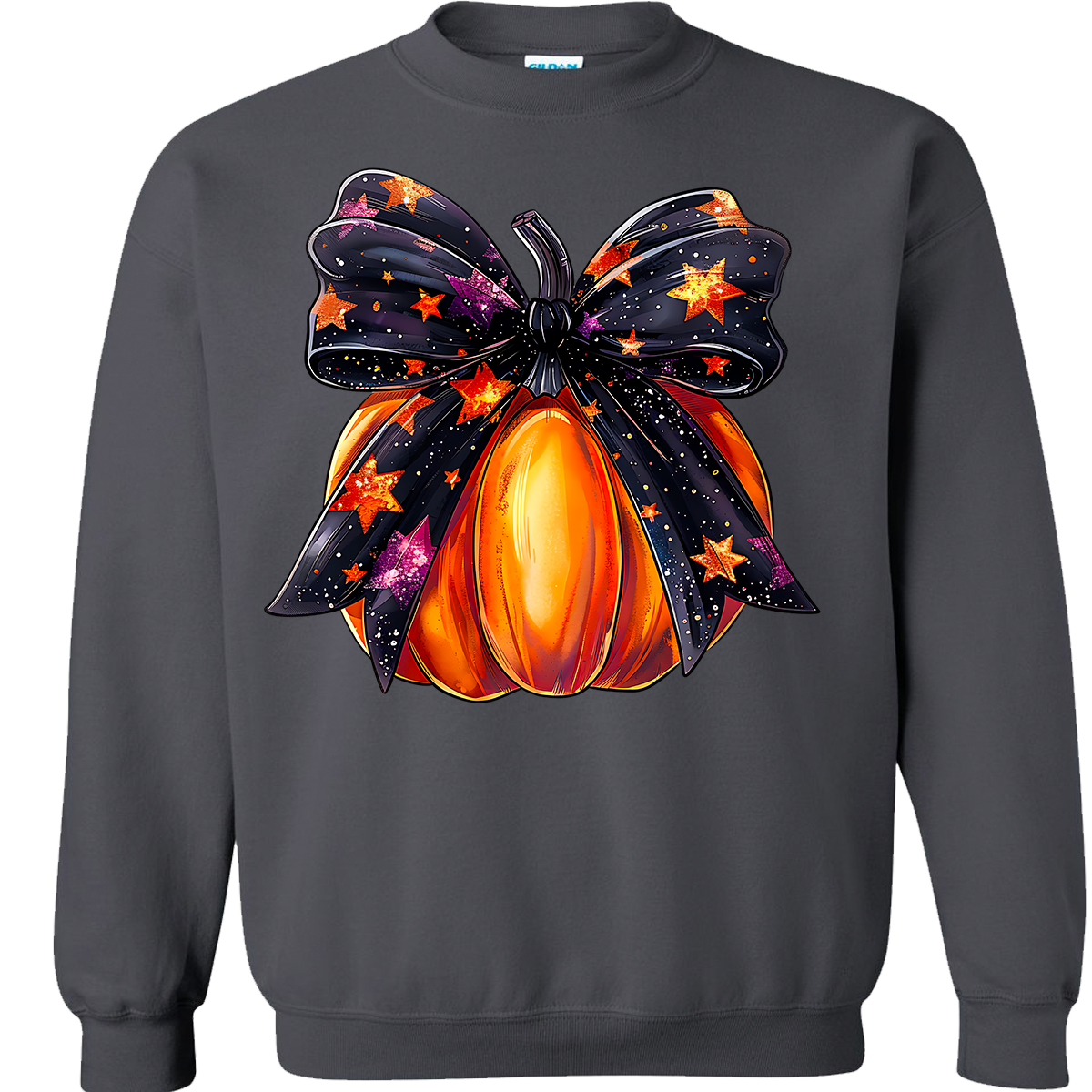 Halloween Pumpkin Bow Sweatshirt