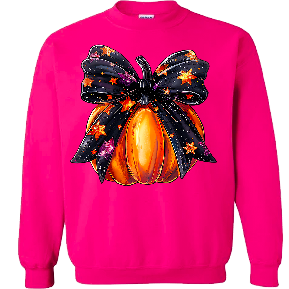 Halloween Pumpkin Bow Sweatshirt