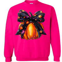 Halloween Pumpkin Bow Sweatshirt