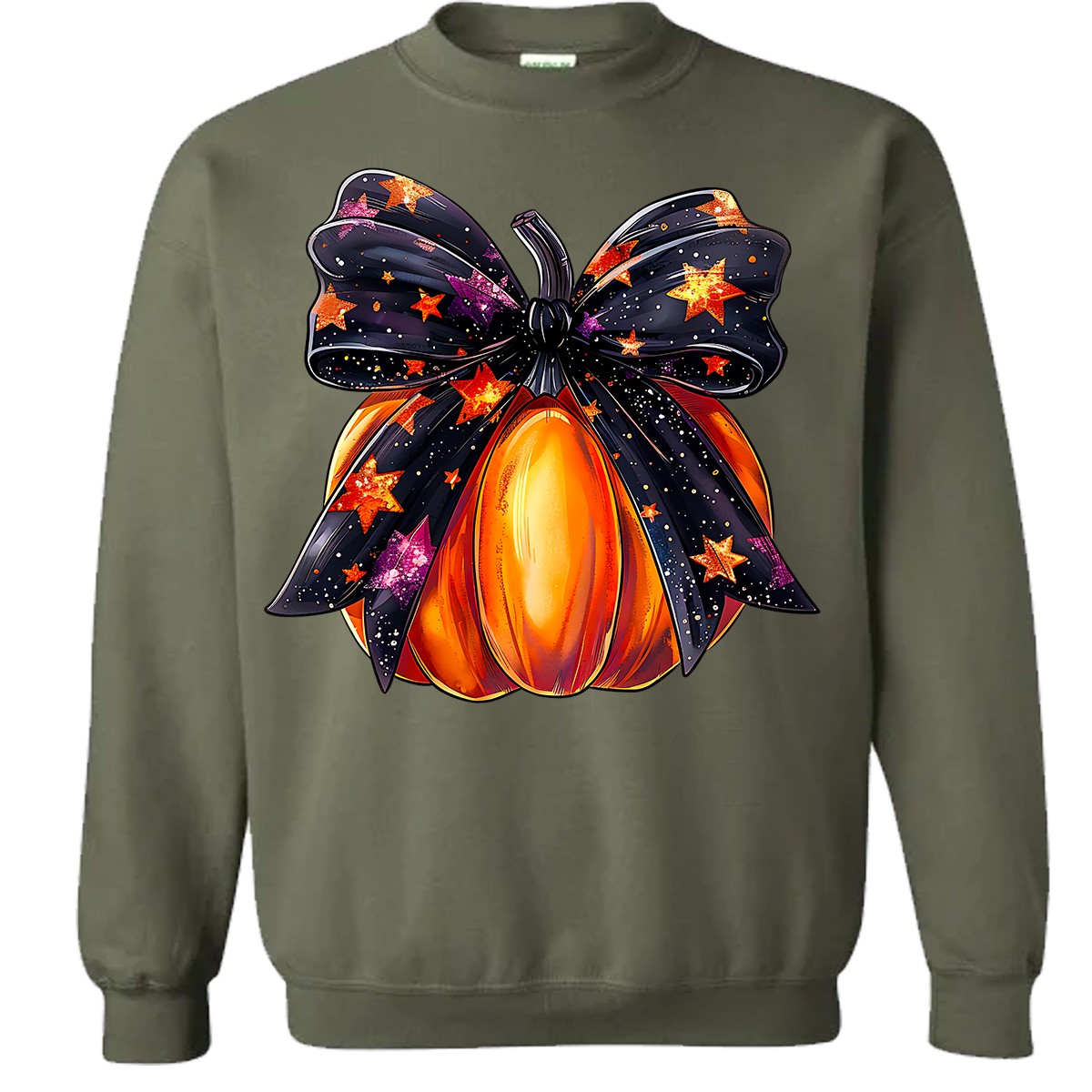 Halloween Pumpkin Bow Sweatshirt