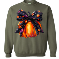 Halloween Pumpkin Bow Sweatshirt