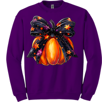 Halloween Pumpkin Bow Sweatshirt