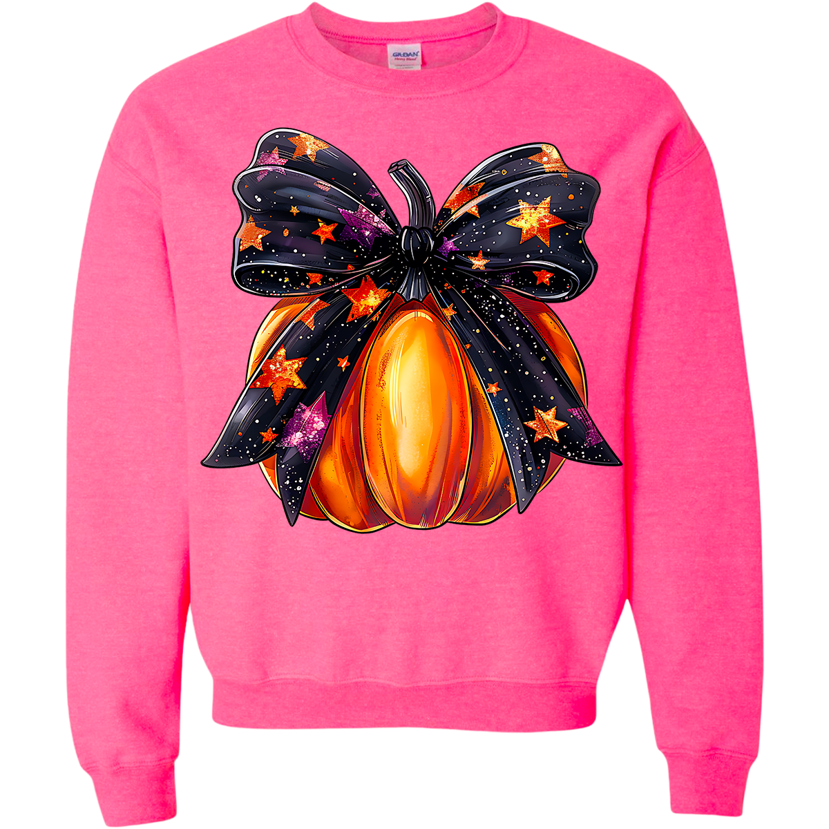 Halloween Pumpkin Bow Sweatshirt