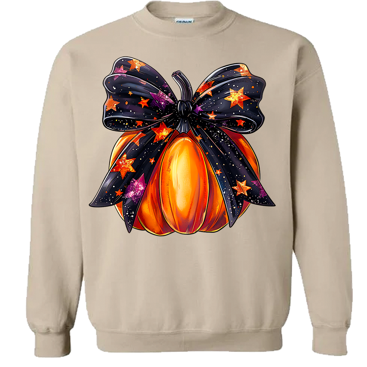 Halloween Pumpkin Bow Sweatshirt