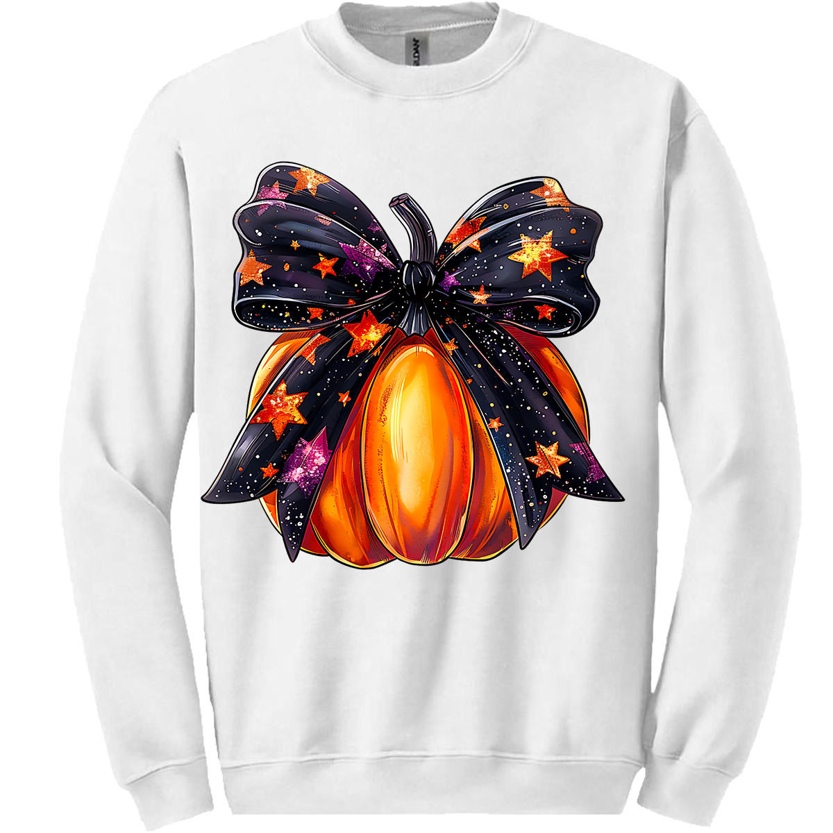 Halloween Pumpkin Bow Sweatshirt