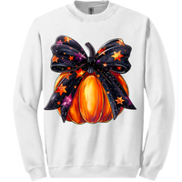 Halloween Pumpkin Bow Sweatshirt