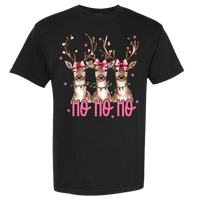 Reindeer Ho Ho Ho Comfort Color Tee