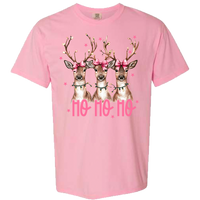 Reindeer Ho Ho Ho Comfort Color Tee