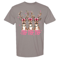 Reindeer Ho Ho Ho Comfort Color Tee