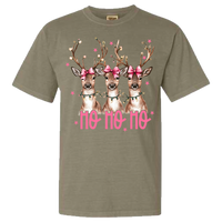 Reindeer Ho Ho Ho Comfort Color Tee