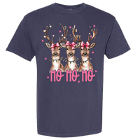 Reindeer Ho Ho Ho Comfort Color Tee