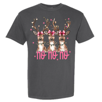 Reindeer Ho Ho Ho Comfort Color Tee