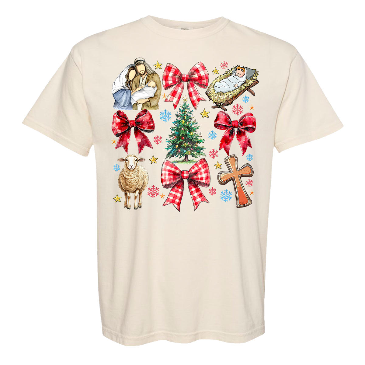 Jesus Christmas Coquette Comfort Color Tee