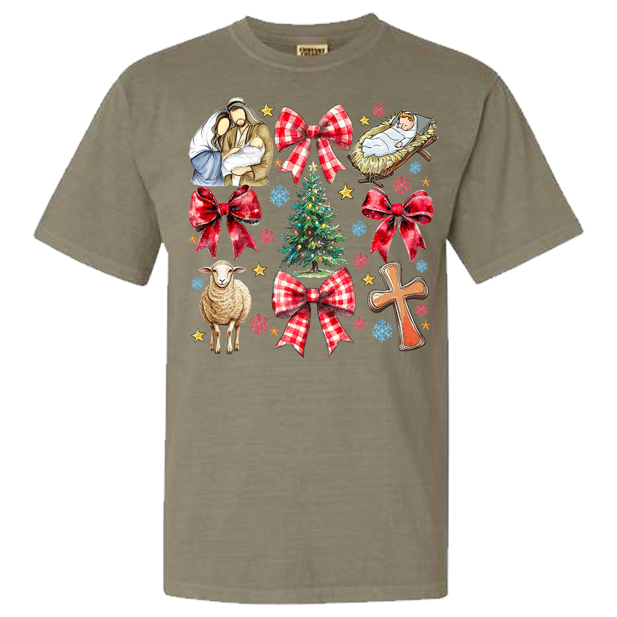 Jesus Christmas Coquette Comfort Color Tee