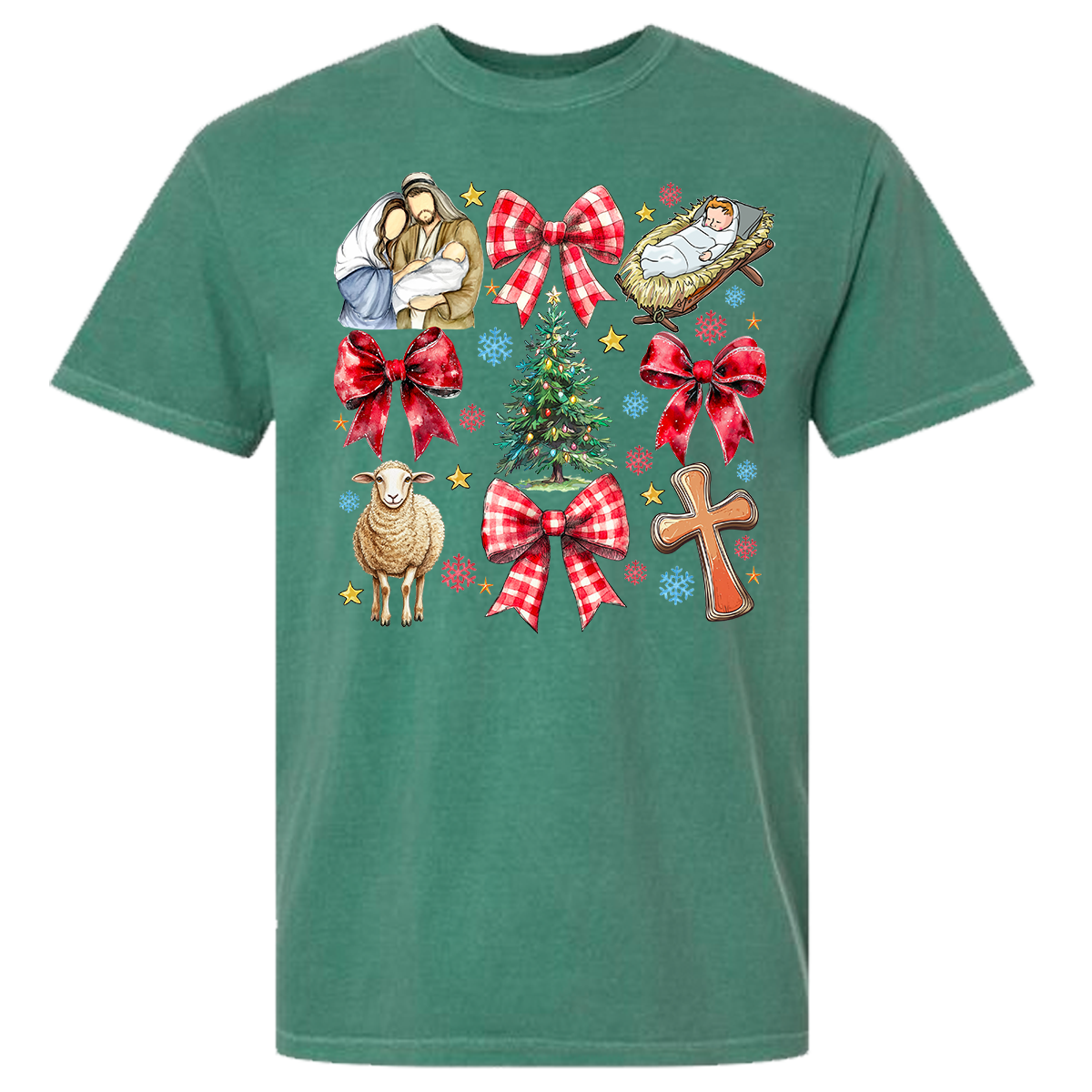 Jesus Christmas Coquette Comfort Color Tee